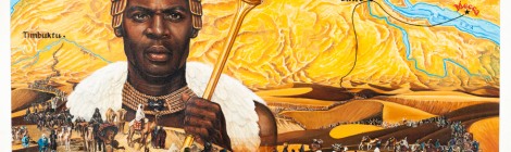 An artistic rendition of Mansa Musa of Mali